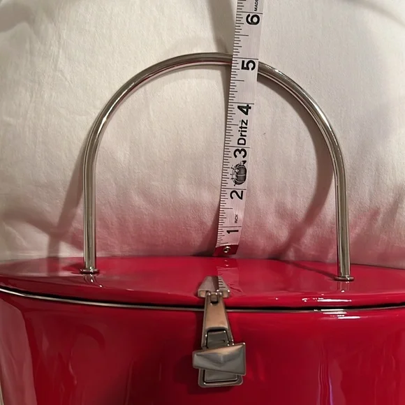 Sport max by Max Mara Red Patent Leather Bucket Bag - Picture 11 of 11